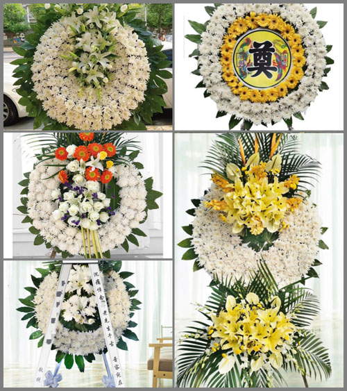 湖南永州祁阳县观音滩镇双合村花圈速递
